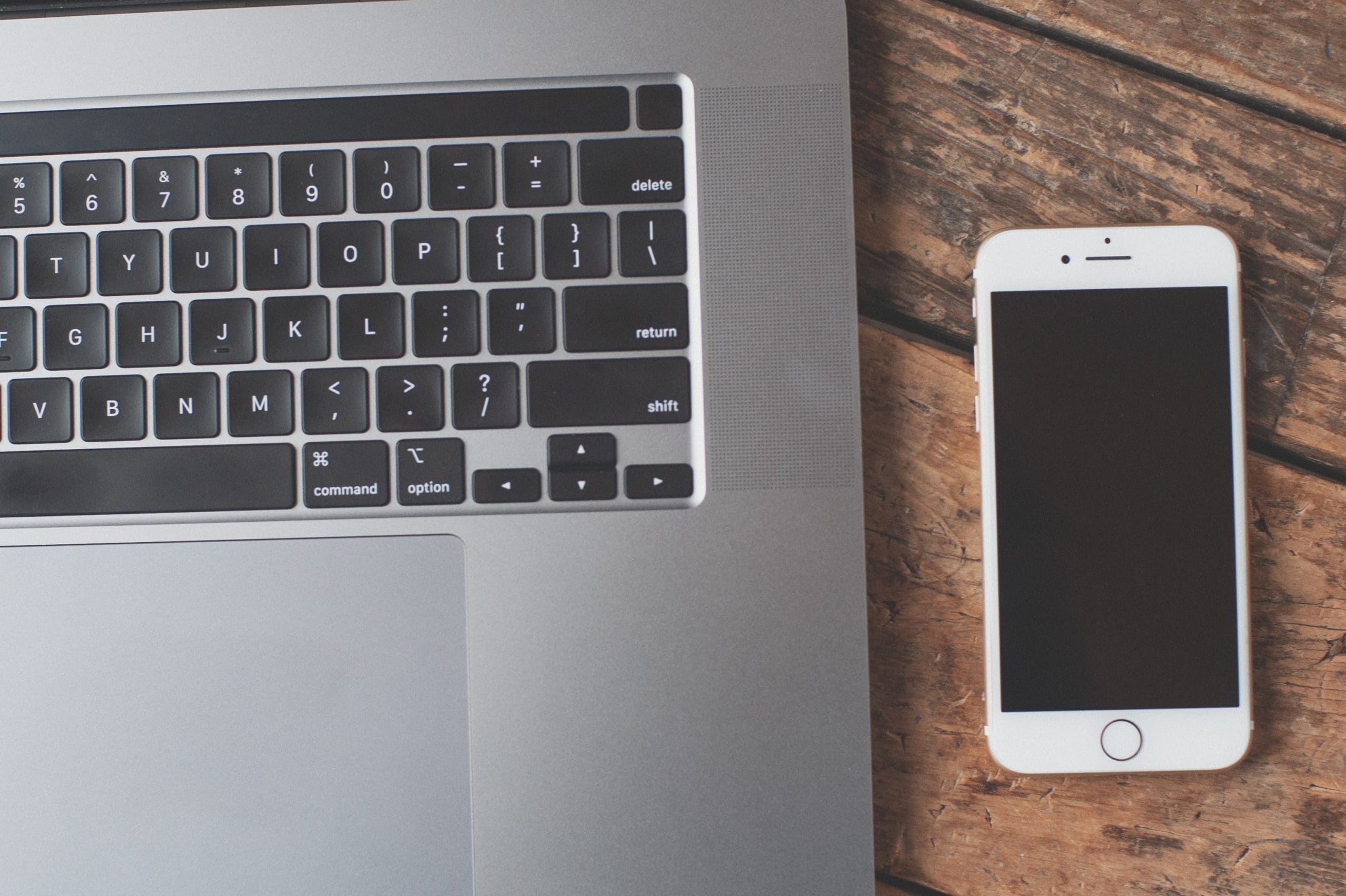 A phone and a laptop